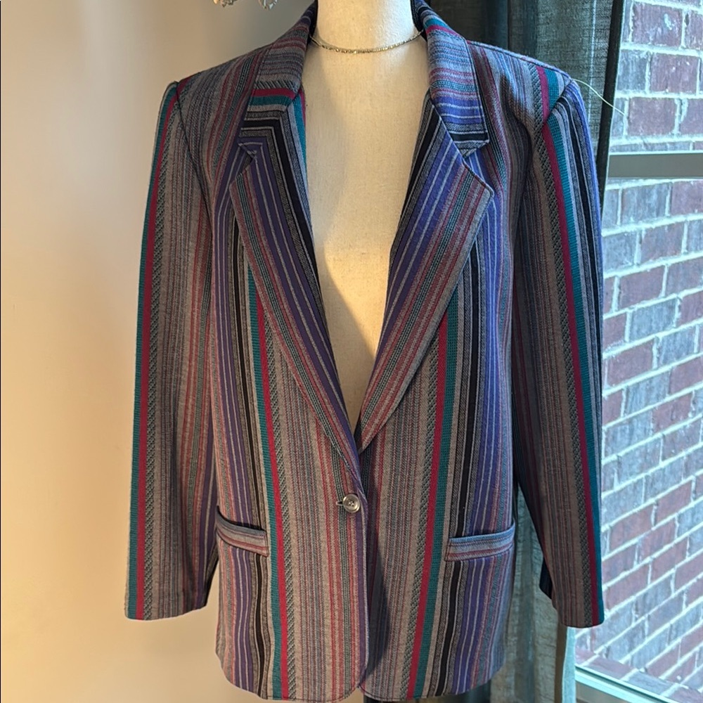 Alfred Dunner Purple and Red Blazer